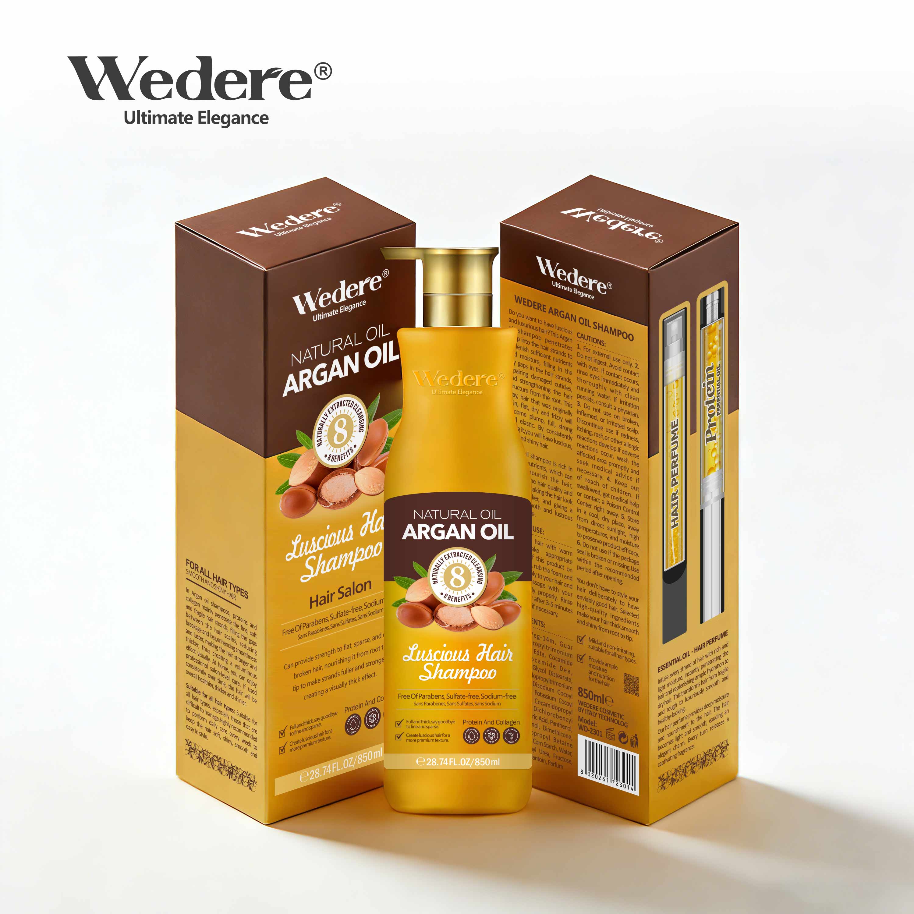 Wedere Argan Oil Shampoo,850ml