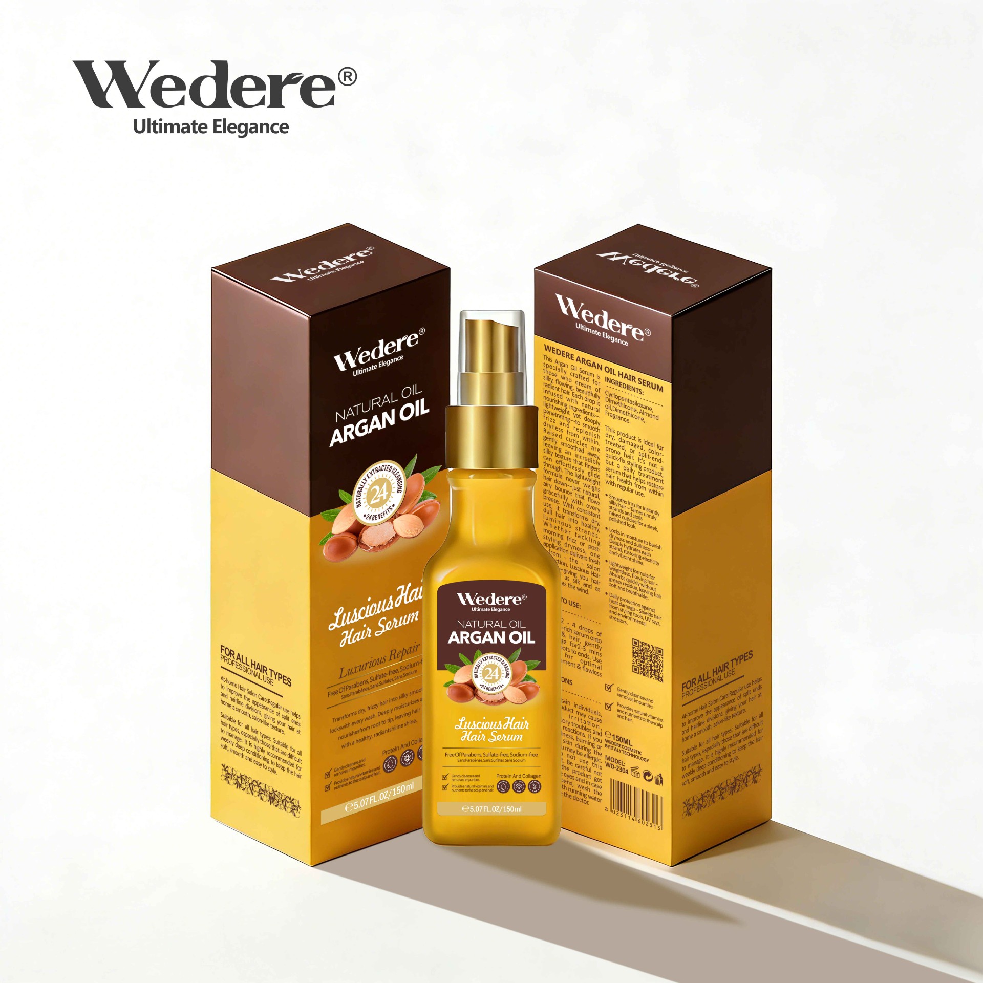 Wedere Argan Oil Hair Serum,150ml