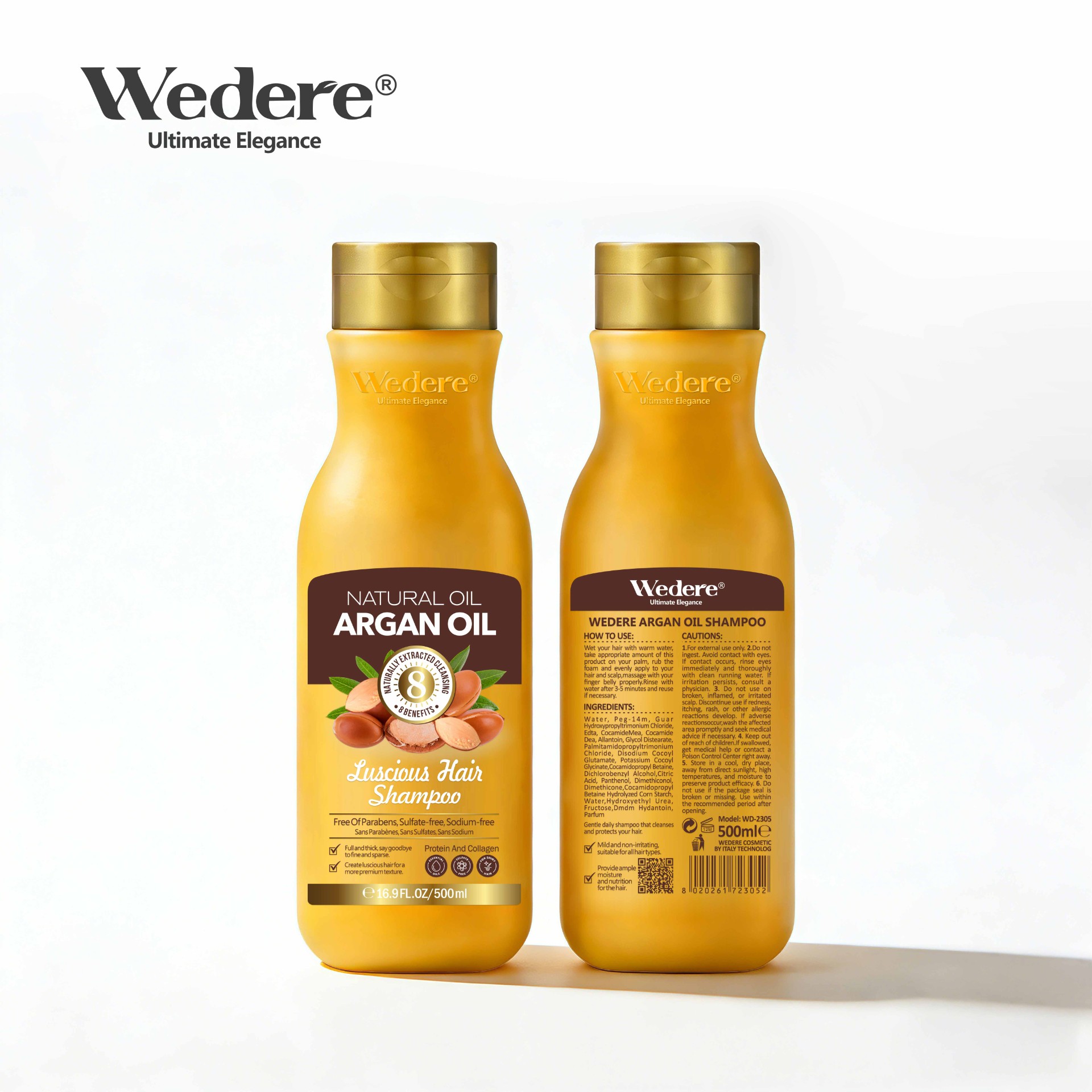 Wedere Argan Oil Shampoo,500ml