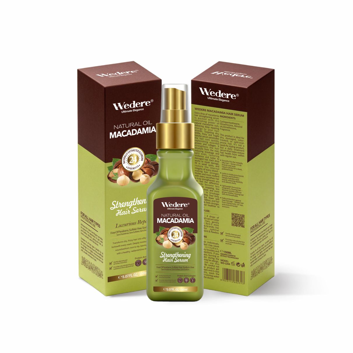 Wedere Macadamia Hair Serum, 150ml